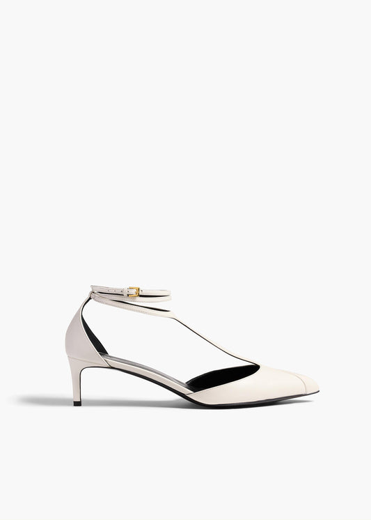 Mia Pump in Optic White Leather